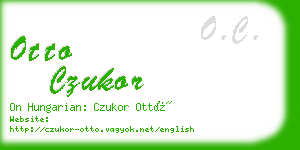 otto czukor business card